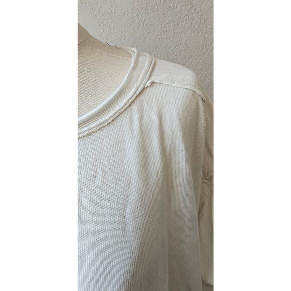 We The Free People Oversized Puff Short Sleeves Blossom Tee Shirt Women XS White - Picture 6 of 9